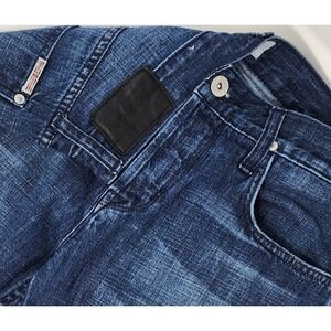 Hudson Wilde Relaxed Straight Button Fly Stretch Blue Jeans Men's Size 30x30 EUC